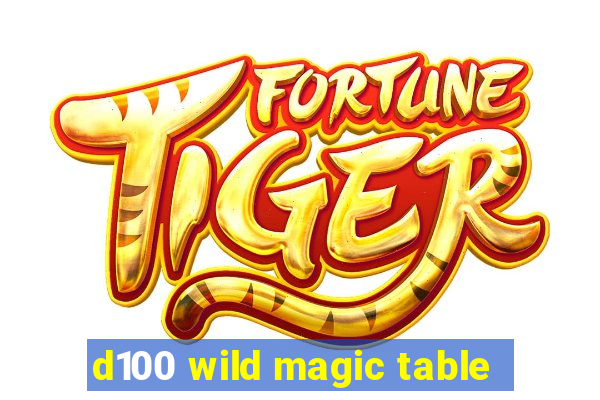 d100 wild magic table