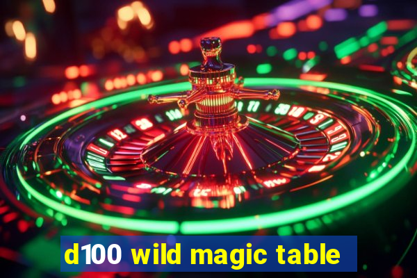 d100 wild magic table