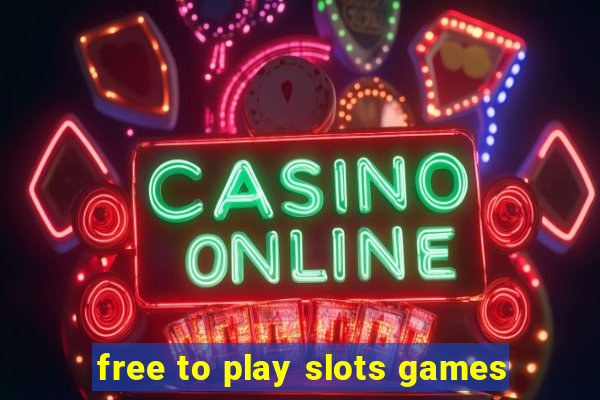 free to play slots games