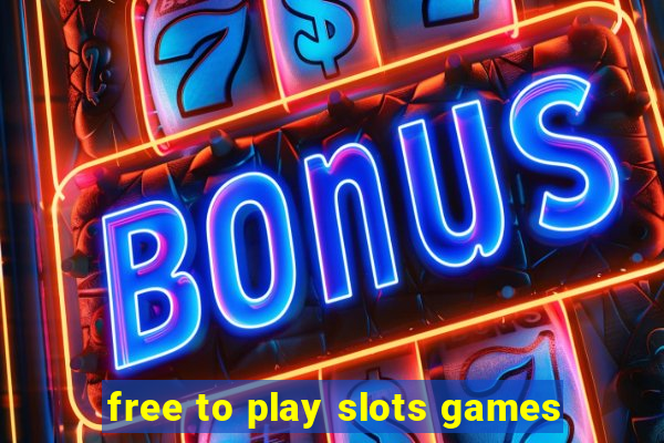 free to play slots games