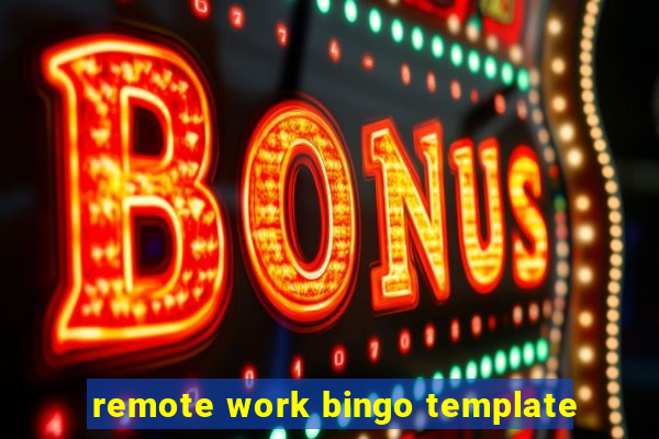 remote work bingo template