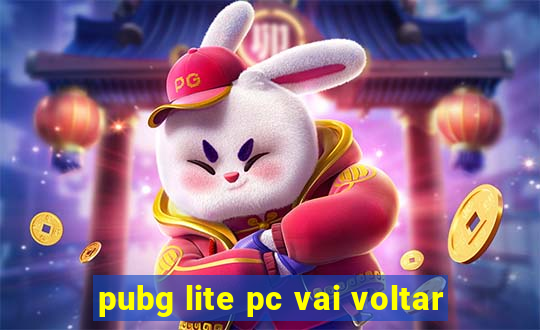 pubg lite pc vai voltar