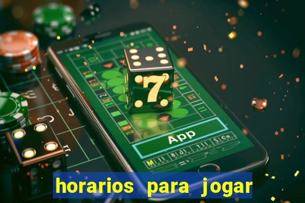 horarios para jogar fortune tiger