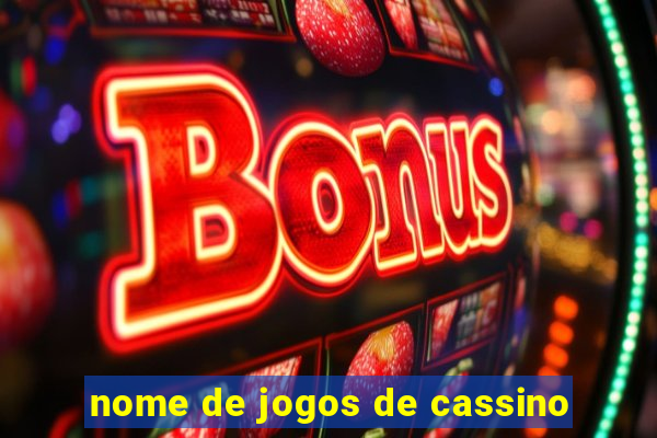 nome de jogos de cassino