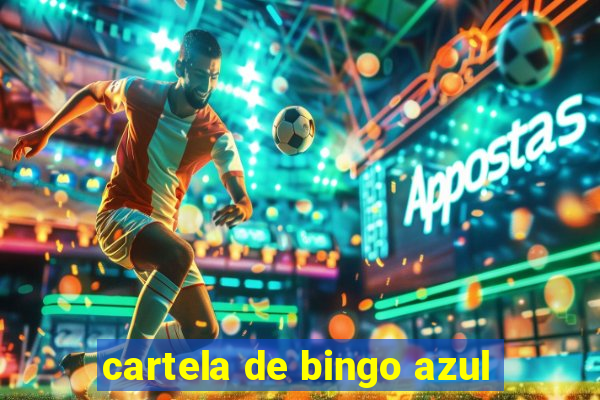 cartela de bingo azul