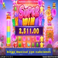 bingo musical con canciones