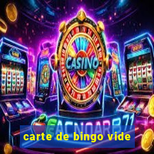 carte de bingo vide