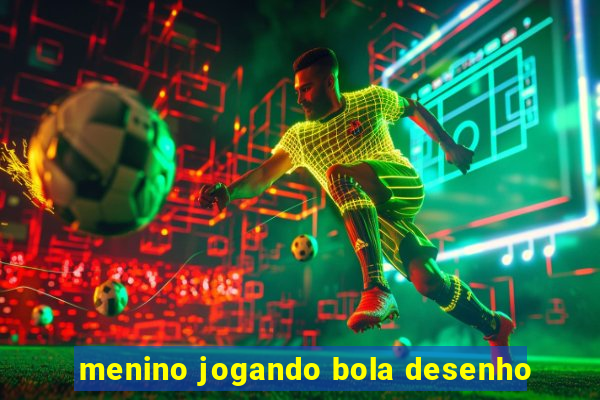 menino jogando bola desenho