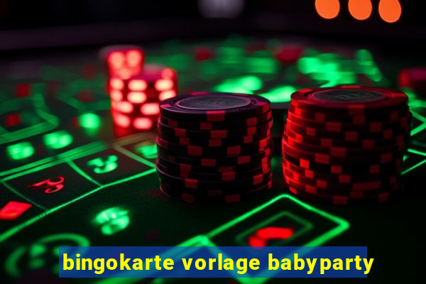 bingokarte vorlage babyparty