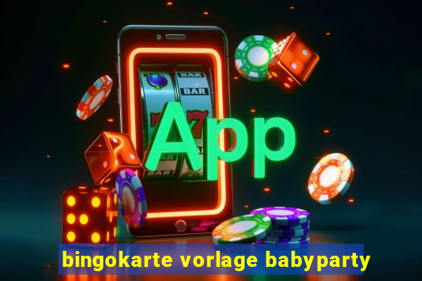 bingokarte vorlage babyparty