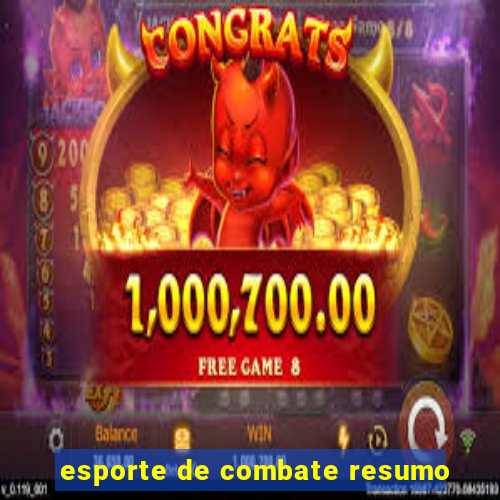 esporte de combate resumo