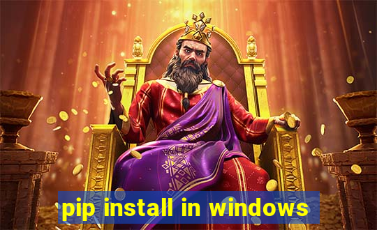 pip install in windows