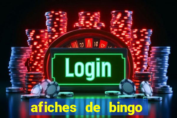 afiches de bingo para editar