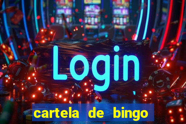 cartela de bingo pra imprimir