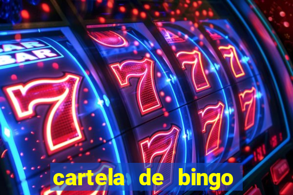 cartela de bingo pra imprimir