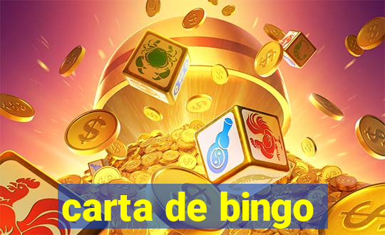 carta de bingo