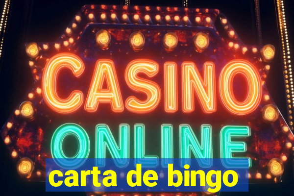 carta de bingo