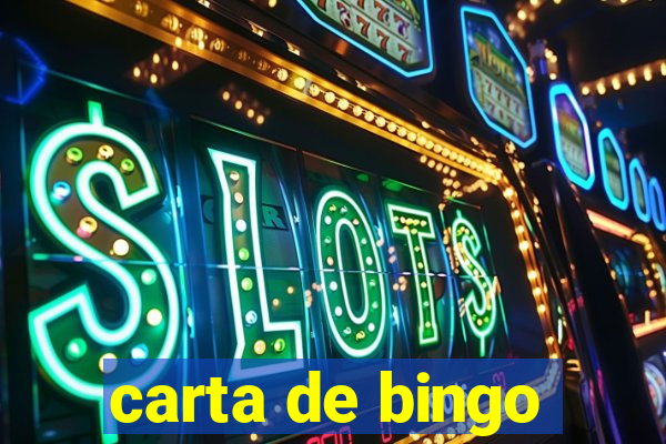 carta de bingo