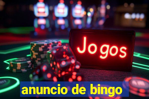 anuncio de bingo