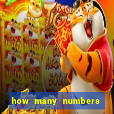 how many numbers in bingo