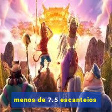 menos de 7.5 escanteios