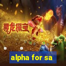 alpha for sa