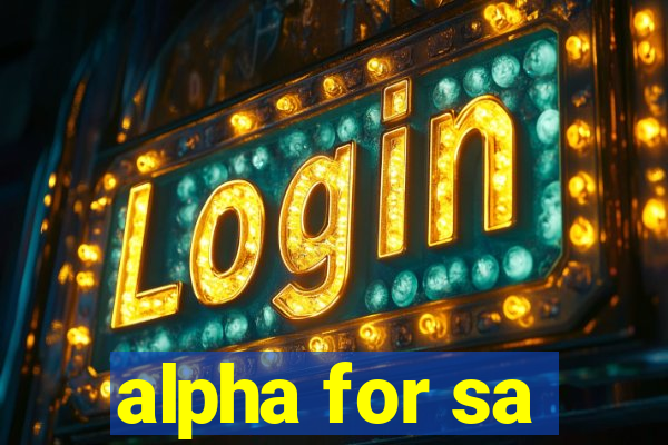 alpha for sa