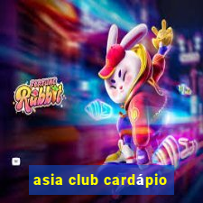 asia club cardápio