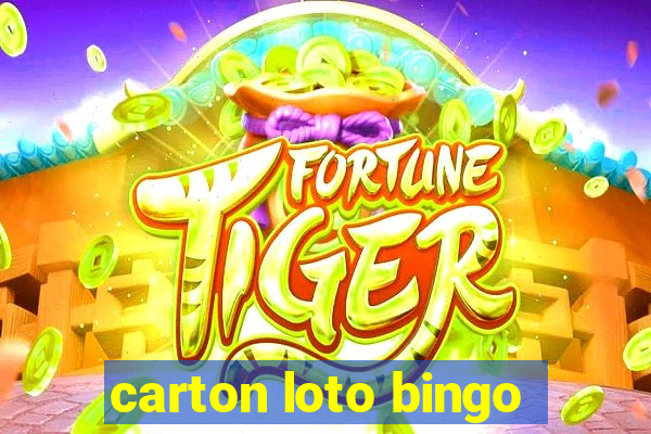 carton loto bingo