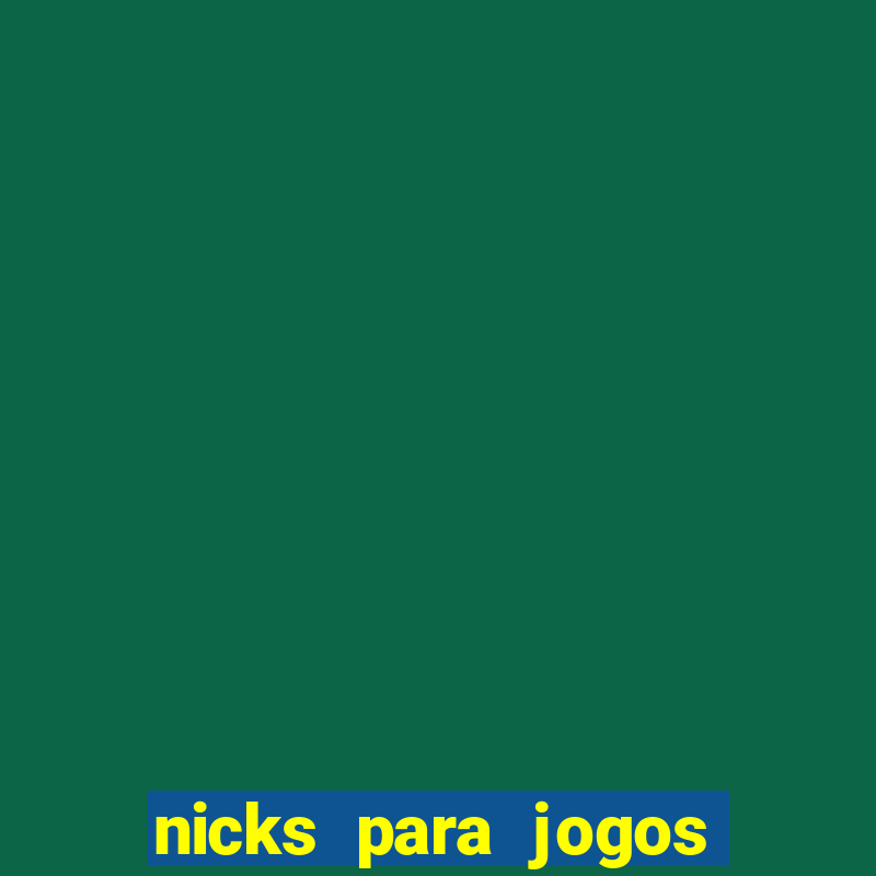 nicks para jogos de tiro