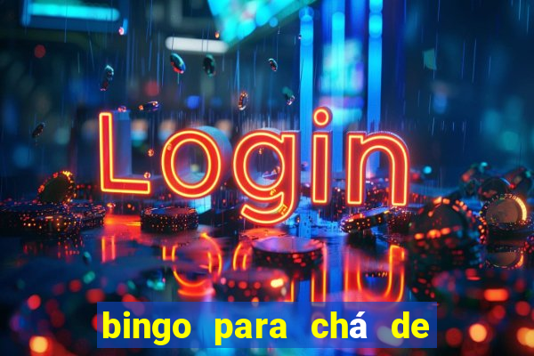 bingo para chá de bebê para imprimir grátis