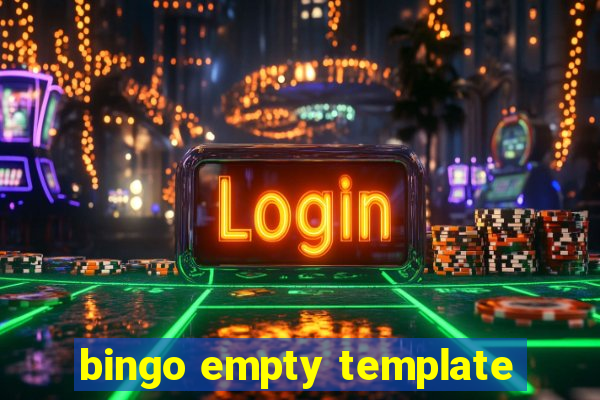 bingo empty template