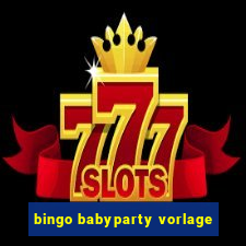 bingo babyparty vorlage