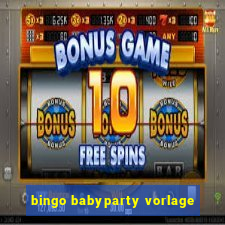 bingo babyparty vorlage