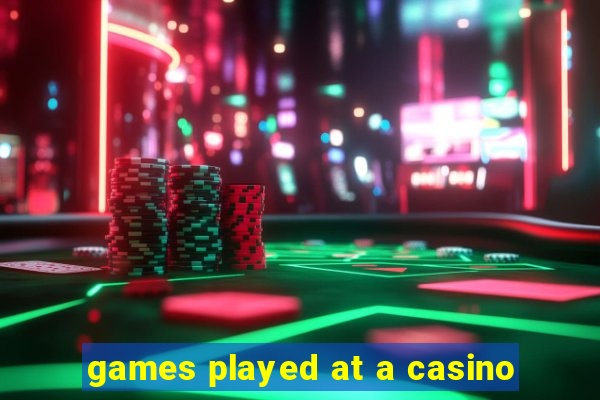 games played at a casino