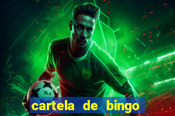 cartela de bingo para preencher