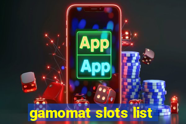 gamomat slots list