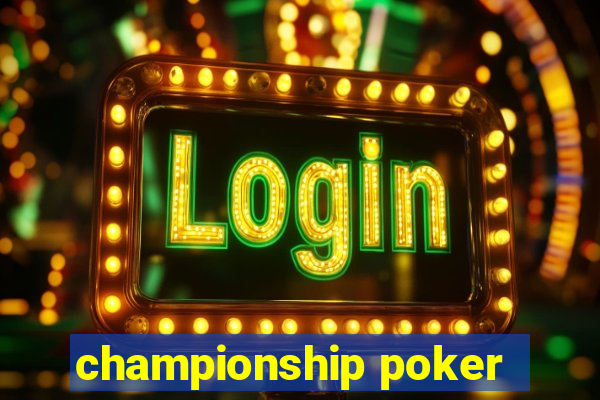 championship poker