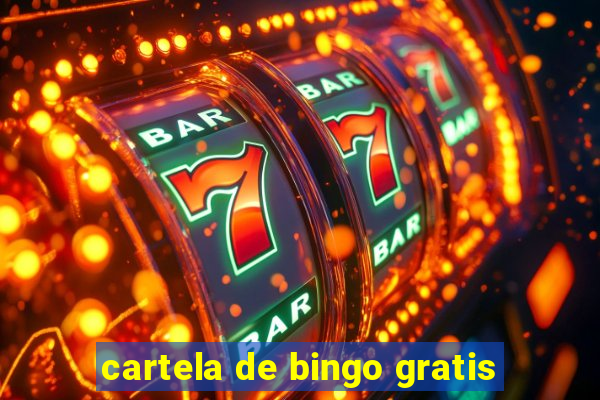 cartela de bingo gratis