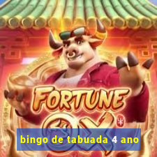 bingo de tabuada 4 ano