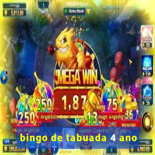 bingo de tabuada 4 ano