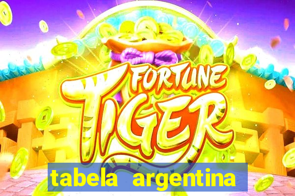 tabela argentina torneo betano