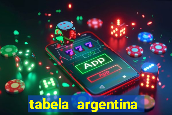 tabela argentina torneo betano