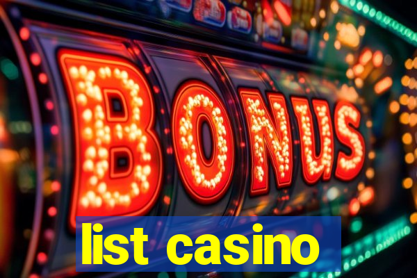 list casino