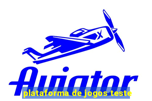 plataforma de jogos teste