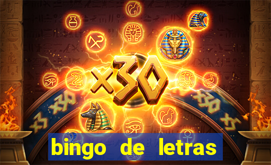 bingo de letras para imprimir colorido