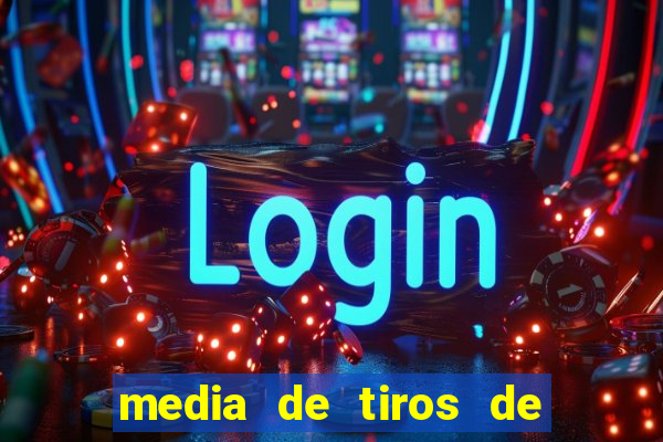 media de tiros de meta por jogo