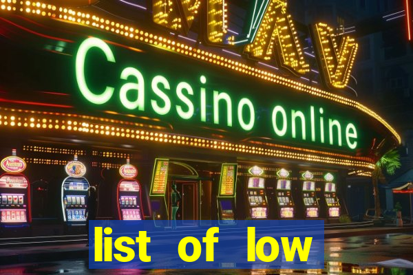 list of low volatility slot machines