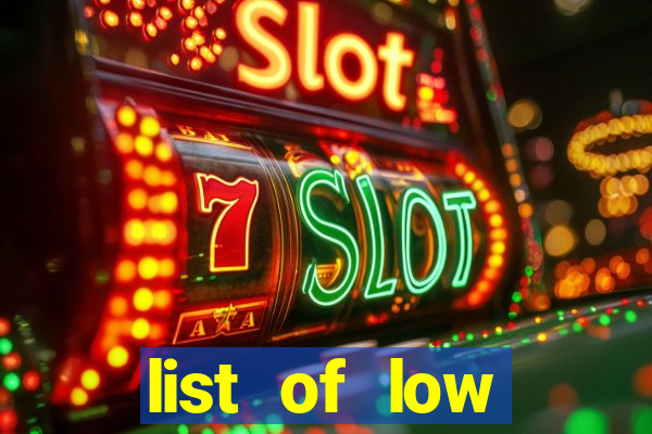 list of low volatility slot machines