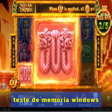 teste de memoria windows